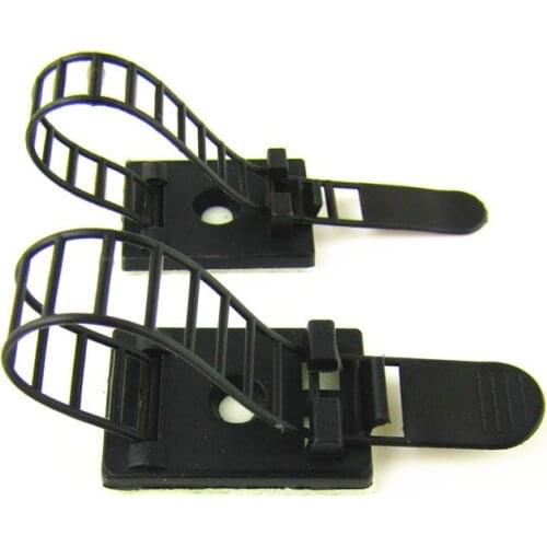 Network cable strapping holder, adhesive-backed fixing seat wire and cable adjustable strapping chassis cable management clip