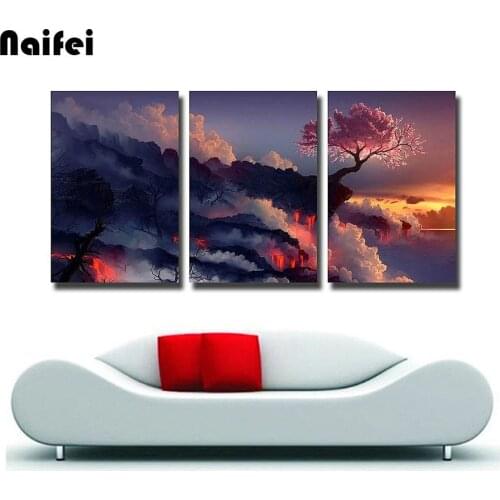 Diy Diamond Painting Cherry Tree 5d Diamond Embroidery Full Square/Round Drill Cross Stitch Diamond Mosaic Landscape Home Decor