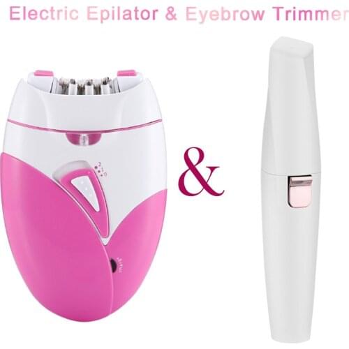 USB Rechargable Women Epilator Lady Armpit Body Face Hair Remover Professional Painless Shaving Machine 2 In 1 Eyebrow Trimmer