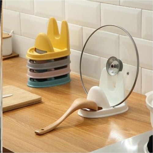 Kitchen Cooking Tools Kitchen Spoon Rest Utensil Spatula Holder Heat Resistant Pot Lid Holder Rack Kitchen Multifunction Stand