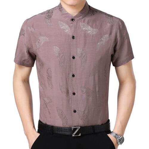 Summer Male Linen Cotton Shirts High Quality Mens Short Sleeve Shirt Casual Mandarin Collar Clothes