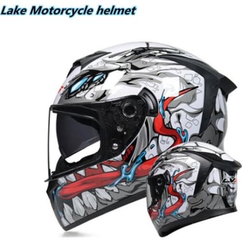 DOT Moto Bike Full Face Helmet Double visors Anti Fog four seasons