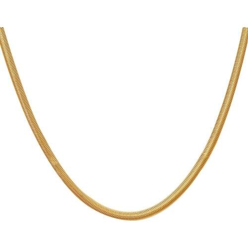 MxGXfam ( 48 cm * 5mm ) Fashion Snake Necklace Jewelry for Men Yellow Gold color High Quality