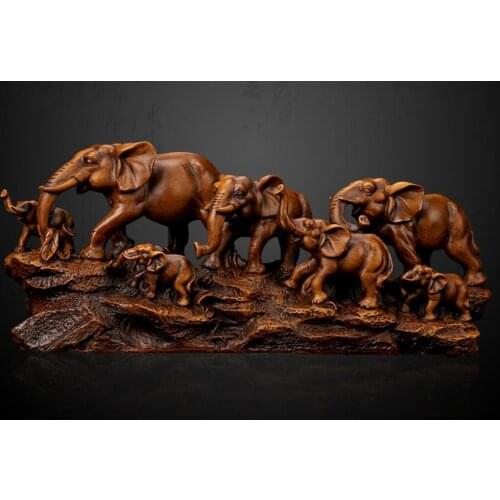 Fortune elephant layout home TV cabinet decoration process decoration housewarming gift auspicious seven stars