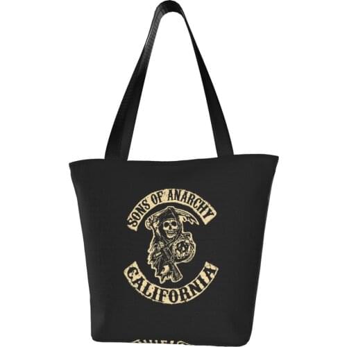 Sons Of Anarchy Polyester outdoor girl handbag, woman shopping bag, shoulder bag, canvas bag, gift bag