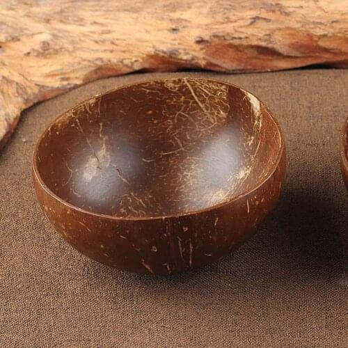 NEW Jumbo Coconut Bowl 100% Natural Handmade Salad Rice Fruit Bowl Craft Decoration #CW