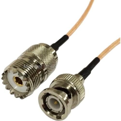 New UHF Female Jack SO239 Switch BNC Male Plug Pigtail cable RG316 Wholesale Fast Ship 15CM 6" Adapter