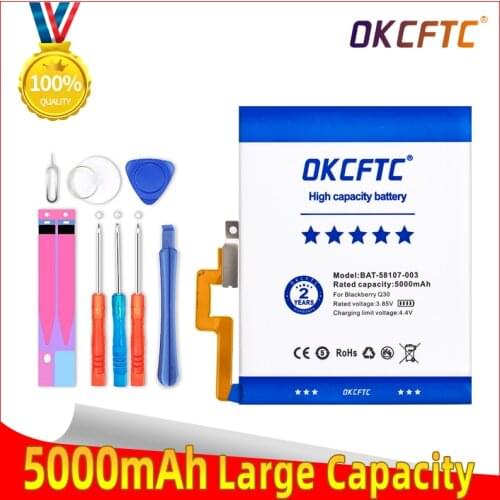 OKCFTC 5000mAh BAT-58107-003 for BlackBerry Passport 4G Q30 SQW100-1 SQW100-3 Windermere Good Quality Battery +Gift tools