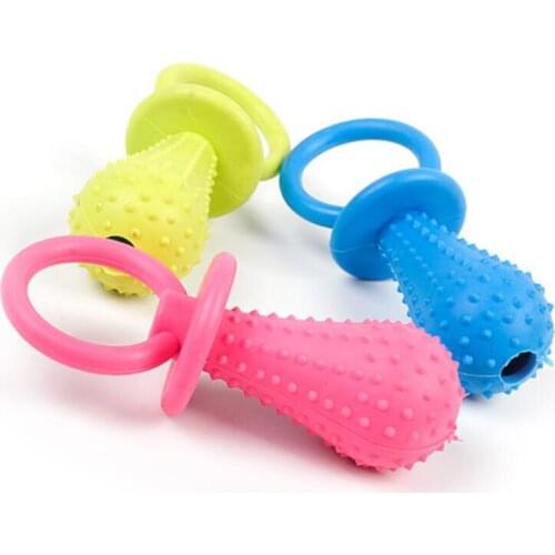 1pcs Rubber Nipple Pet Chewing Toys Dog Cat Molar Teeth Training Toy Pet Bite Resistant Interactive Cleaning Tool