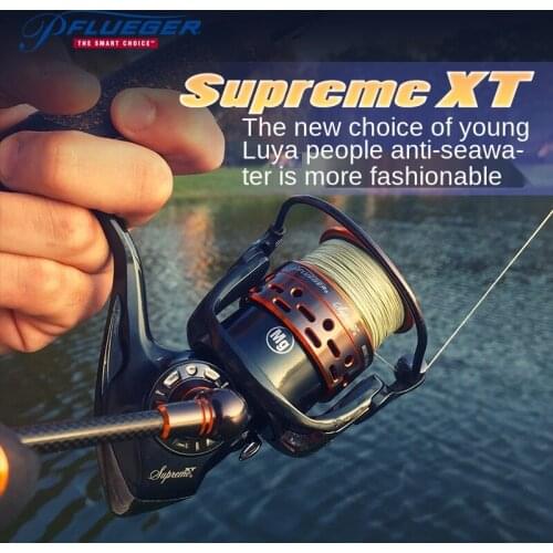 USA Pflueger Supreme XT 2500 3000 3500 4000 Fishing Spinning Reel 10BB 6.2:1 Anti-slip Fishing Accessories Pesca Tackle Gear