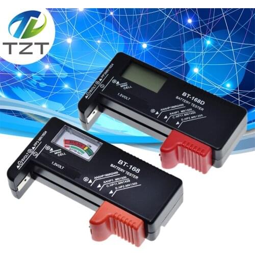 BT168 Portable Universal Digital / Pointer Battery Tester Volt Checker For AA AAA 9V Button Multiple Size Battery Tester Checker