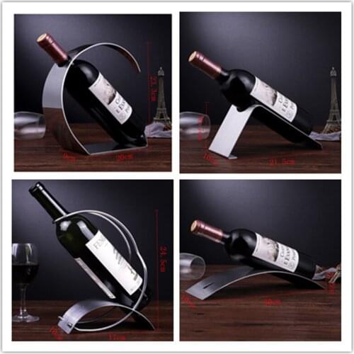 Wine shelf European style creative stainless steel modern home simple wine stand cabinet bar wine rack display wine holder