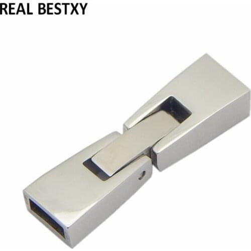 20pcs/lot hole size: 5.0X2.1mm/8X3.1mm/8X4.1mm Stainless Steel Ropes Cord End Caps Buckle Silicone Bracelet Connectors Clasp diy