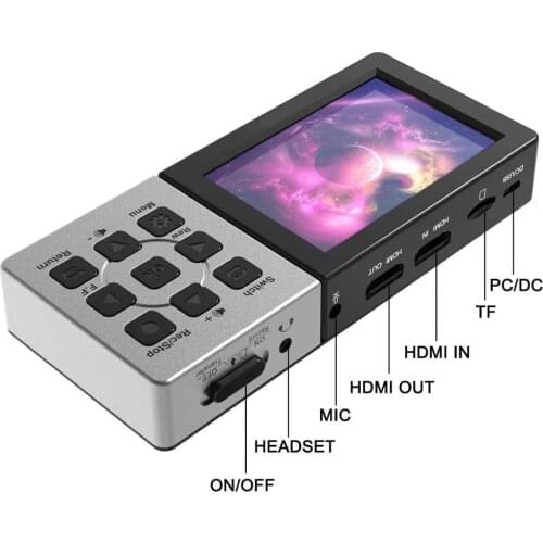 3.5 inch screen TFT HDMI compatible Portable game capture to TV, playing game with MIC input. 1080P60fpsRemoving ADS directly