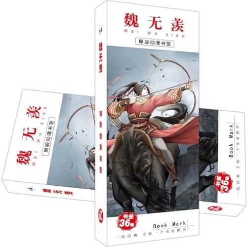36 Pcs/Set Mo Dao Zu Shi Wei Wuxian Bookmark Cartoon Book Holder Message Card Stationery Bookmarks