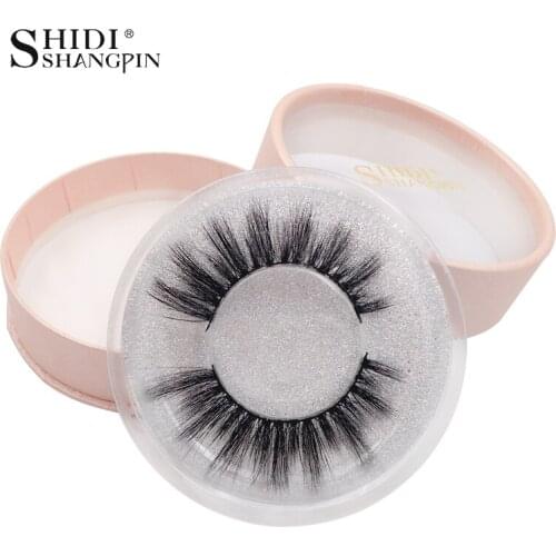 SHIDISHANGPIN handmade 3D mink lashes natural long false eyelashes 1 pair makeup mink eyelashes plastic cotton stalk eyelashes 7