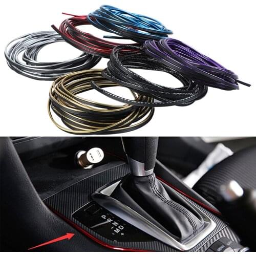 5M Car Styling Interior Stickers Decoration Strip Mouldings Car Door Dashboard Air Conditioner Air Outlet Decoration Accessory