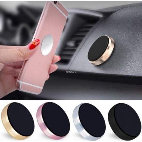 Aluminium Round Magnetic Mobile Phone Holder In Car for Bed Mount Stand Universal Magnetic Bracket for IPhone Samsung IPad Table