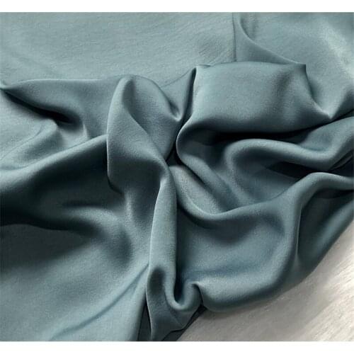 CF568 1meter Fashion Summer Pea Green Charmeuse Fabric Skin-Friendly Soft Silk Fabrics For Women Dress Pajamas Shirts Fabrics