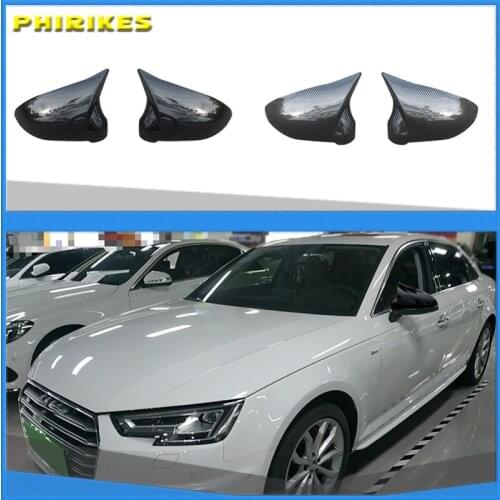 Carbon Fiber Car Rearview Mirror Covers for AUDI A4 S4 B9 A5 S5 Avant Allroad Quattro 2017-2019