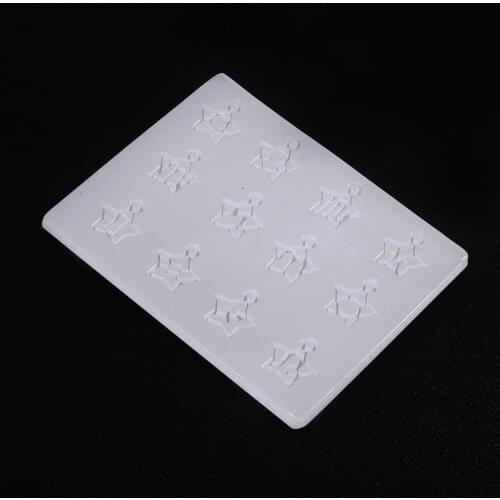 DIY 12 Constellations Epoxy Mould Constellations Shaped Earring Pendant Jewelry Making Mold Resin Epoxy Silicone Handicraft Tool