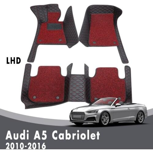 Double Layer Wire Loop For Audi A5 Cabriolet 2016 2015 2014 2013 2012 2011 2010 Car Floor Mats Interior Accessories Custom Rugs