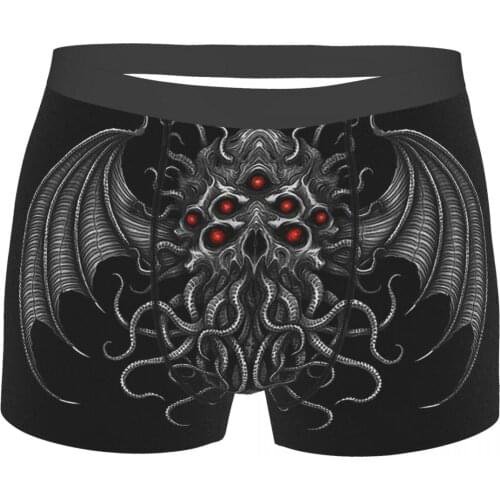 Head Cthulhu Mythos HP Lovecraft Horror Great Old Ones Underpants Breathbale Panties Mens Underwear Comfortable