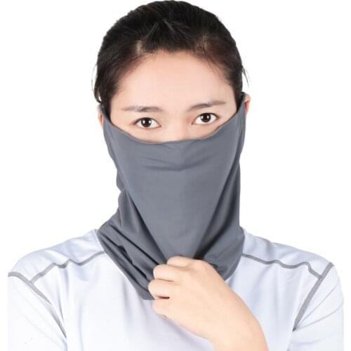 Ice Silk Unisex Multifunctional Face Mask Seamless Headband Hair Band Scarf For Outdoor Sun Protection And Ultraviolet Prot