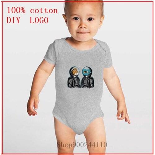 Summer Fashion Newborn Romper Bodysuit Baby Astronauts cat fish Cotton Short Sleeve Cotton Bodysuit Girls Boy Clothes Outfits