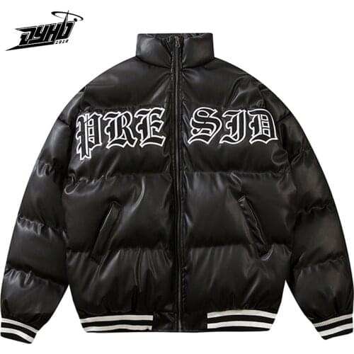 2020 Hip Hop Oversize Padded Jacket Coat Streetwear Gradient Zebra Stripes Print Jacket Parka Harajuku Winter Jacket Men Outwear