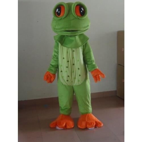 Summer hot sale!! New Adult size big eyed frog mascot costume with suits shoes party dress Halloween costume