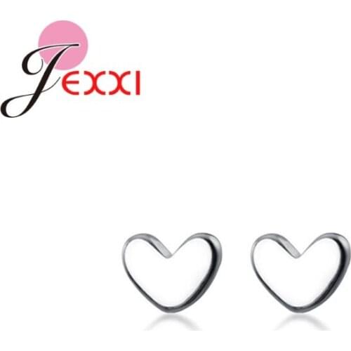 Fashion Cute 925 Sterling Silver Heart Flower Rabbit Stud Earrings For Women Girls Mini Minimalist Jewelry Birthday Party Gifts