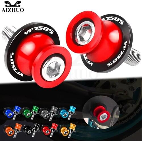 Motorcycle VF 750S 8MM Swingarm Slider Spools Stand Screws CNC Aluminum VF750 S LOGO FOR HONDA VF750S SABRE 1982 1983 1984 1985