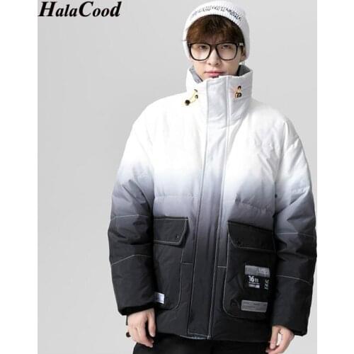 HALACOOD Mens Winter Casual White Duck Down Jacket Thicken Snow Parka Overcoat Jacket Men Plus Windbreaker Down Outwear Coats