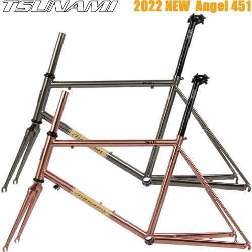 TSUNAMI Angel 520 Steel Bicycle Frameset 451 406 20" 1 1/8" Frame Fork Caliper Brake Urban Adult CR-MO4130 Bikes Frame