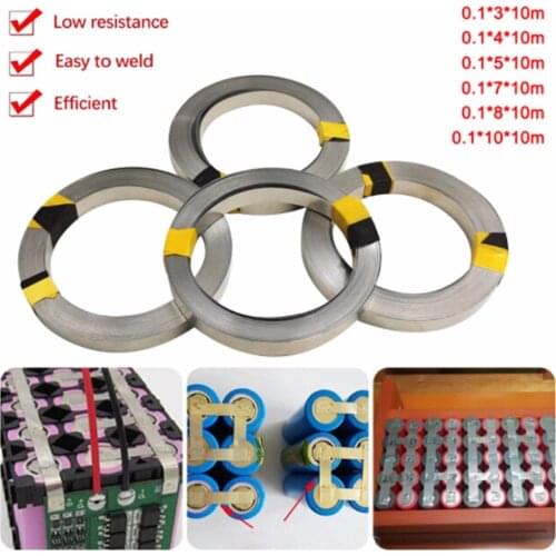 Nickel Sheet 10m 18650 Li-ion Battery Nickel Sheet Plated Steel Belt Nickel Sheet Spot Welding Machine Battery Strip Connector