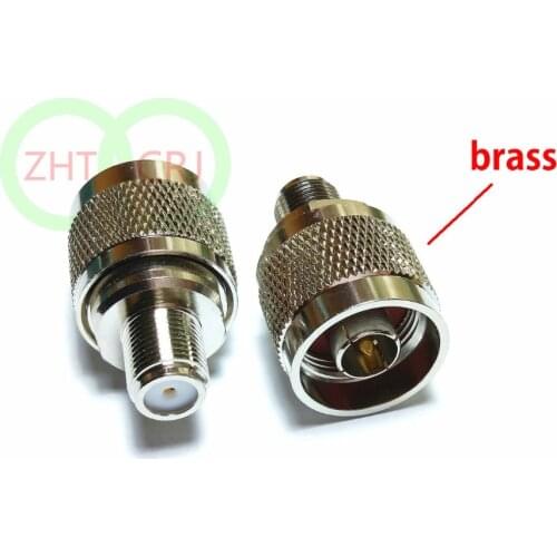 10pcs brass N male plug to F female jack straight RF Coaxial connector adapter