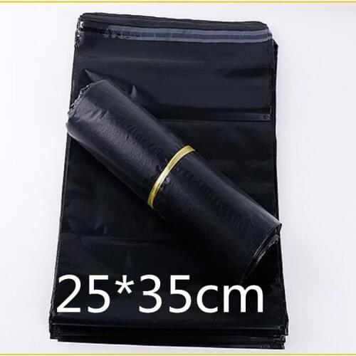 Wholesale 25*35cm Black Color Poly Self-Adhesive Mailing Bags Plastic Courier Poly Mailer Plastic Bags Express Mail Bag