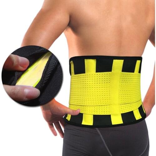 Women Men Waist Trimmer Belt Lumbar Back Support Brace Posture Corrector Adjustable Trainer Muscle Elastic Belt for Health Care