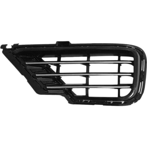 Car Front Bumper Fog Lamp Frame with Bright Strip Fog Lamp Grille for Touareg R-Line 2016-2018