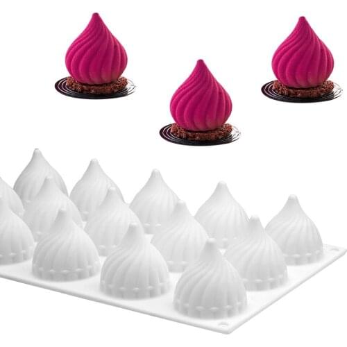 15 Cavity DIY Buns-Shaped Silicone Cake Mold Dessert Pastry Molds Dessert Mousse Bakeware Cake Decorating Tools