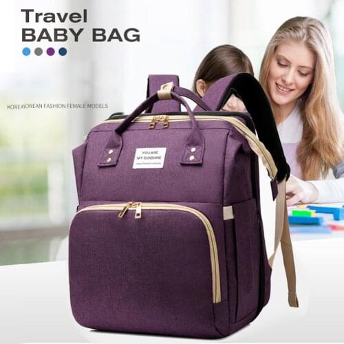 Diaper Bag Mommy Bag For Babies Baby Nappy Bag Backpack For Mom Traveling Large Capacity Luxury Baby Changing Bag Travel Beds