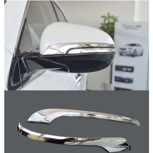 2pcs Car body ABS chrome back rear view Rearview Side Mirror Cover stick trim frame lamp hood For Kia Sorento L 2015 -2017 2018
