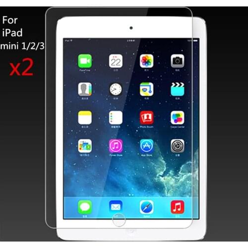 2 Piece a Pack for iPad mini 1 2 3 Glass Screen Protector 2 Pieces a Pack Front HD Anti Fingerprint Luxury Wood Box Packing