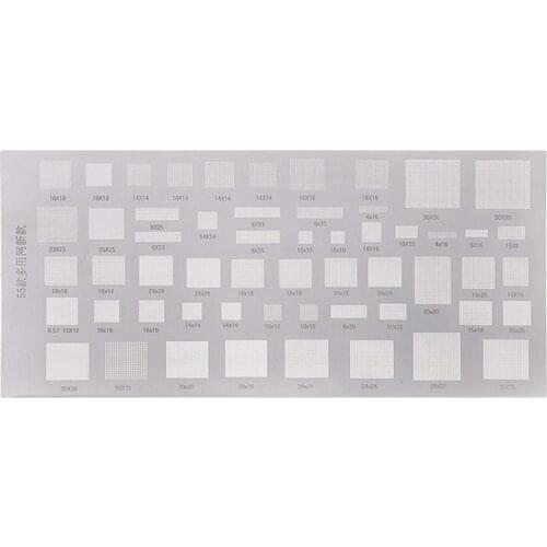 55 Kinds of IC Chip Universal Phone Solder Paste BGA Reballing Stencils Repair Tool For Mobile Phone PC