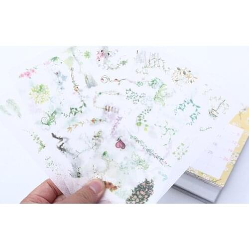 6pcs Flower vine sticker paper Organizer Calendar Diary Book Planner Sticker Scrapbook Decoration Diary Sticker papeleria sale