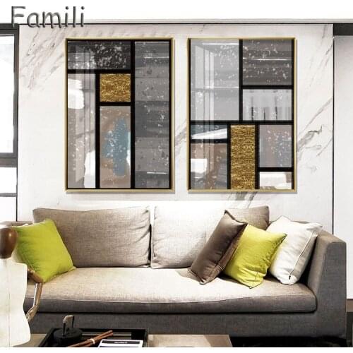 Abstract Geometric Canvas Paintings Nordic Scandinavian Posters Prints Wall Art Oil Pictures for Living Room Home Decor Unframed