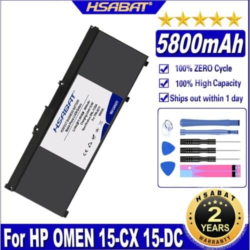 HSABAT SR03XL L08934-2B1 L08855-855 5800mAh Laptop Battery for HP OMEN 15-CE,17-CB0052TX Pavilion Gaming 15-CX0096TX,CX0006NT