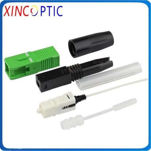 FTTH Hot Melting Type 50mmField Assembly New Hose Quick Connector SC APC Single Mode SM Fiber Optic Fast Connector