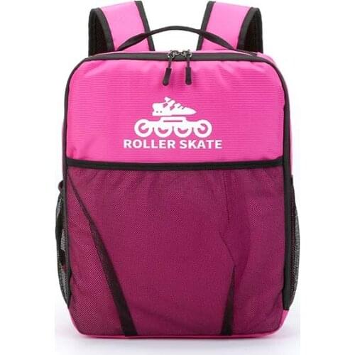 Kids Pink Roller Skates Shoes Backpack Roller Skating Accessories Storage Bag 40*30*9cm Boys Girls Skating Shoes Backpack Bags